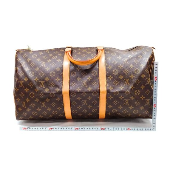 Louis Vuitton LV Boston Bag Keepall 55 Brown Monogram 809-012125 - Picture 2 of 9